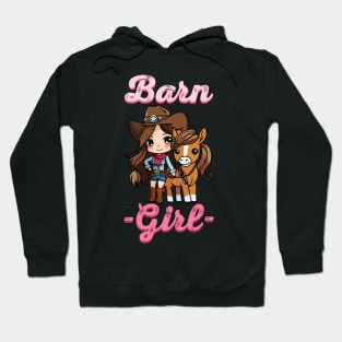 Barn Girl I Equestrian Pony Horse Fan Hoodie